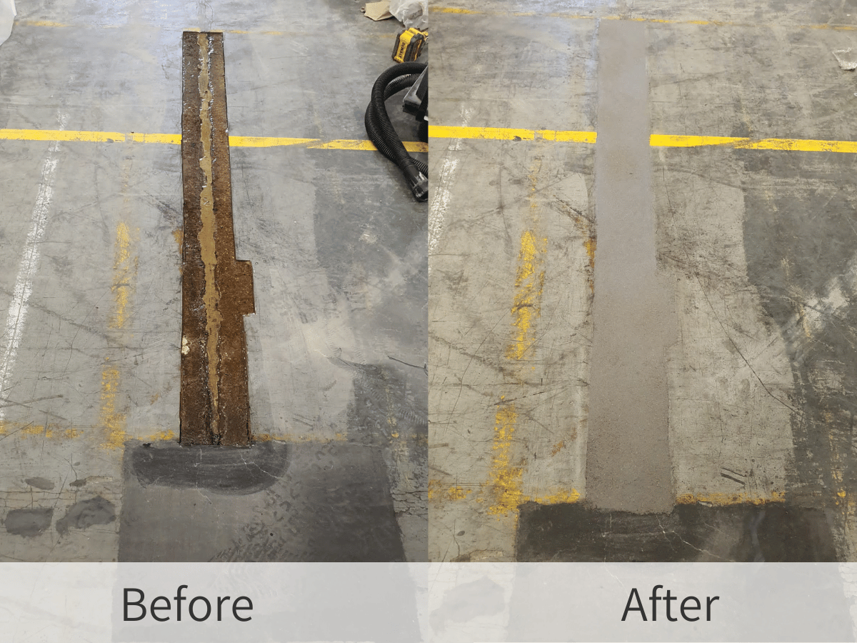 epoxy mortar before and after images